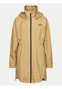 Adidas - adidas Parka Traveer Rain.Rdy GT6549 Beżowy Loose Fit. Kolor: beżowy. Materiał: syntetyk