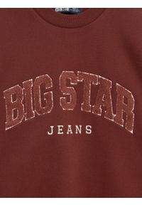 Big-Star - Bluza damska z logo BIG STAR bordowa Rubeka 604. Kolor: czerwony. Materiał: dzianina. Wzór: aplikacja