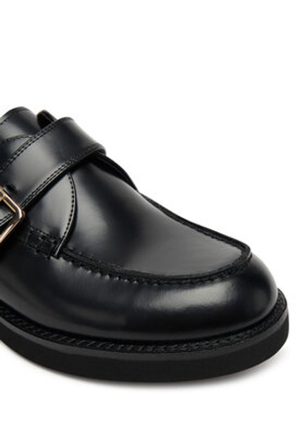 BOSS Półbuty Eleri Monk Bobk 50548740 Czarny. Kolor: czarny. Materiał: skóra