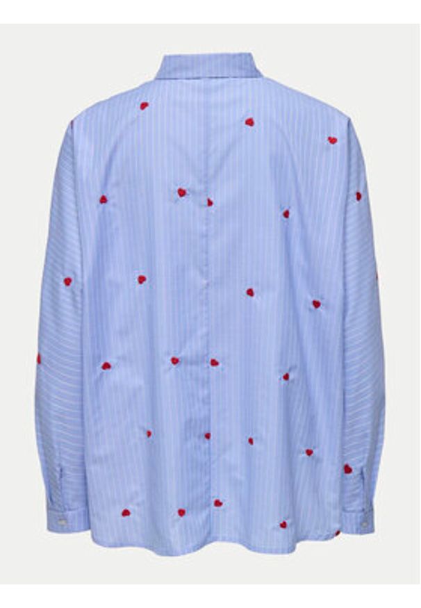 only - ONLY Koszula 15344336 Niebieski Box Fit. Kolor: niebieski. Materiał: bawełna