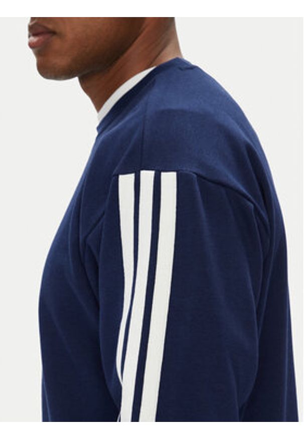 Adidas - adidas Bluza Essentials 3-Stripes JE6307 Niebieski Regular Fit. Kolor: niebieski. Materiał: bawełna