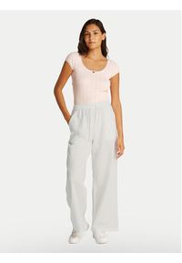 Tommy Jeans Spodnie materiałowe DW0DW20352 Écru Regular Fit. Kolor: kremowy. Materiał: bawełna #3