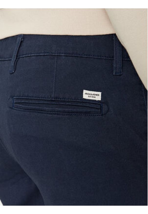 Jack & Jones - Jack&Jones Chinosy Dave 12212930 Granatowy Regular Fit. Kolor: niebieski. Materiał: bawełna