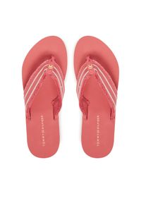 TOMMY HILFIGER - Tommy Hilfiger Japonki TH Webbing Beach Sandal FW0FW08739 Koralowy. Kolor: pomarańczowy. Materiał: materiał
