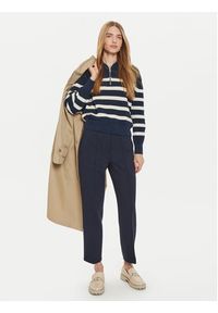 TOMMY HILFIGER - Tommy Hilfiger Sweter WW0WW42141 Granatowy Relaxed Fit. Kolor: niebieski. Materiał: bawełna