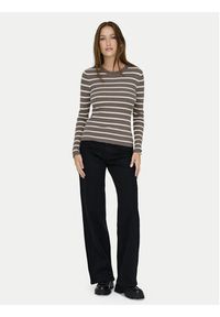 only - ONLY Sweter Louisa 15344579 Brązowy Slim Fit. Kolor: brązowy. Materiał: syntetyk