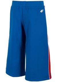 4f - Spodnie dresowe dziewczęce (122-164) JSPDD205 - kobalt. Kolor: niebieski. Materiał: dresówka. Długość: krótkie #2