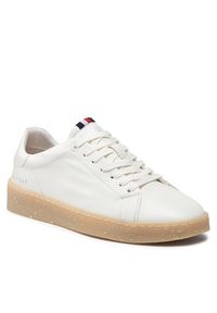 TOMMY HILFIGER - Tommy Hilfiger Sneakersy Modern Cup Premium Appleskin FM0FM04155 Biały. Kolor: biały. Materiał: skóra