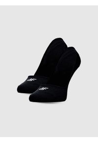 4f - 4F Skarpetki casual niewidoczne (2-pack) damskie - czarne 35-38. Kolor: czarny. Materiał: bawełna, włókno, materiał, poliamid