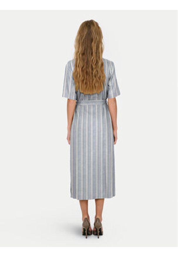 only - ONLY Sukienka koszulowa Caro 15338884 Niebieski Regular Fit. Kolor: niebieski. Materiał: wiskoza, len. Typ sukienki: koszulowe