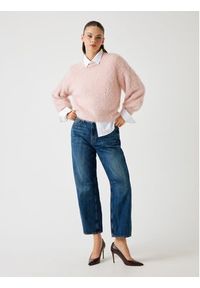 Guess Sweter 167547 Różowy Classic Fit. Kolor: różowy. Materiał: syntetyk