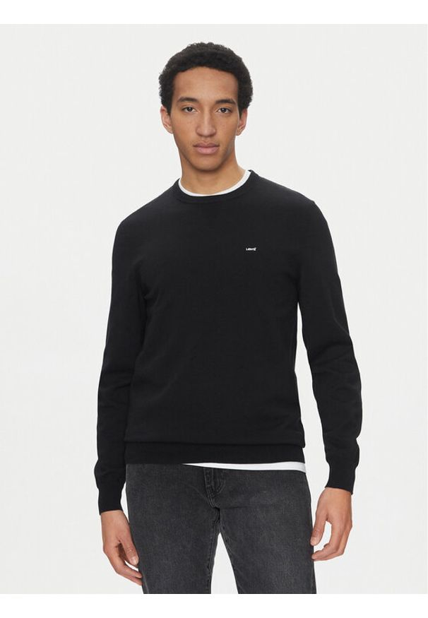 Levi's® Sweter Housemark A7207-0001 Czarny Regular Fit. Kolor: czarny. Materiał: bawełna