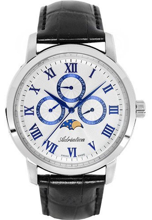 Zegarek męski Adriatica A8134.52B3QF czarny. Kolor: czarny