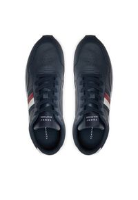 TOMMY HILFIGER - Tommy Hilfiger Sneakersy Runner Evo Lth Mix Ess FM0FM05121 Granatowy. Kolor: niebieski. Materiał: materiał #6