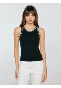 Big-Star - Top damski z kontrastowym wykoŅczeniem czarny Lessa 906. Kolor: czarny. Materiał: dzianina. Wzór: gładki. Styl: sportowy, klasyczny, elegancki #4