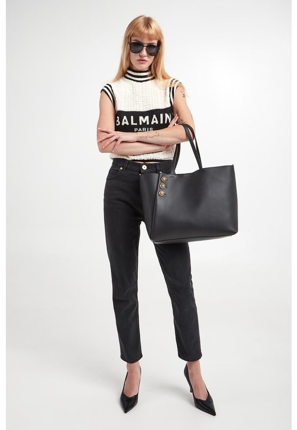 Balmain - Top wełniany damski BALMAIN. Materiał: wełna