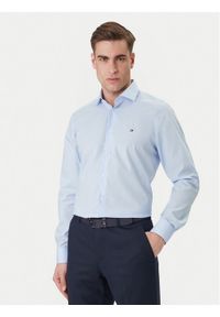 TOMMY HILFIGER - Tommy Hilfiger Koszula MW0MW43122 Błękitny Slim Fit. Kolor: niebieski. Materiał: bawełna #1