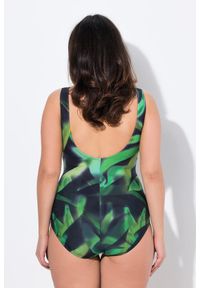 ULLA POPKEN - Damskie Strój kąpielowy bez miękkich miseczek okrągły dekolt. Kolekcja: plus size. Kolor: czarny. Materiał: materiał, elastan, poliamid #2