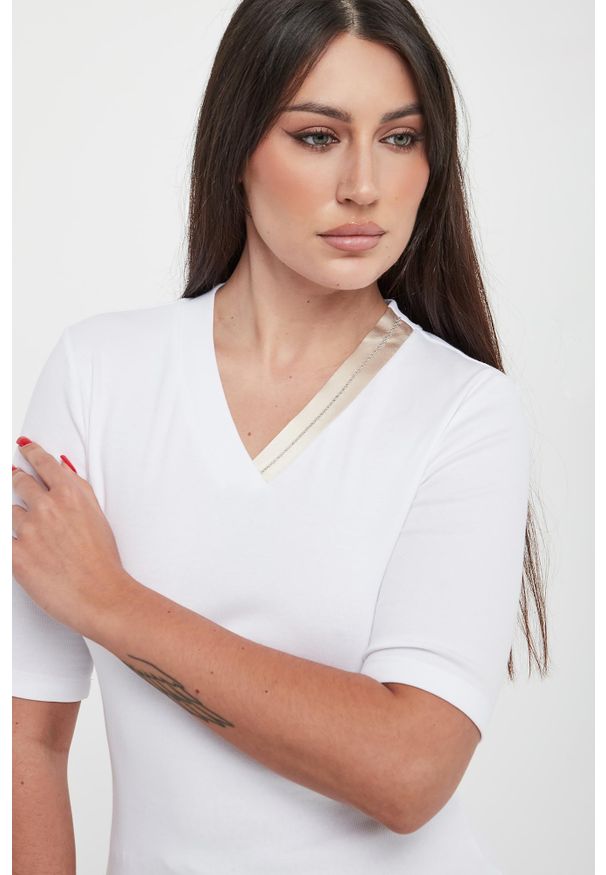 PESERICO - T-shirt damski prążkowany PESRICO. Materiał: prążkowany