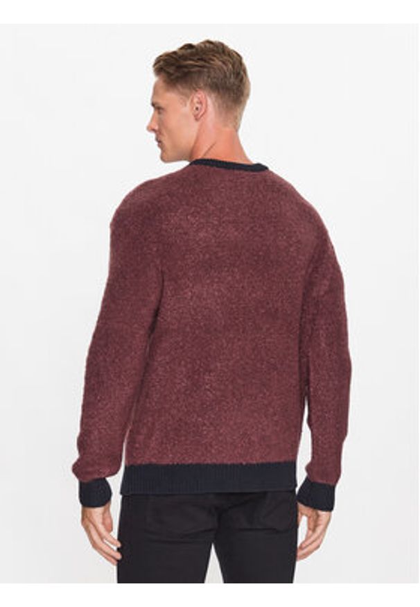 Armani Exchange Sweter 6RZM2B ZM3GZ 14AU Bordowy Regular Fit. Kolor: czerwony. Materiał: syntetyk