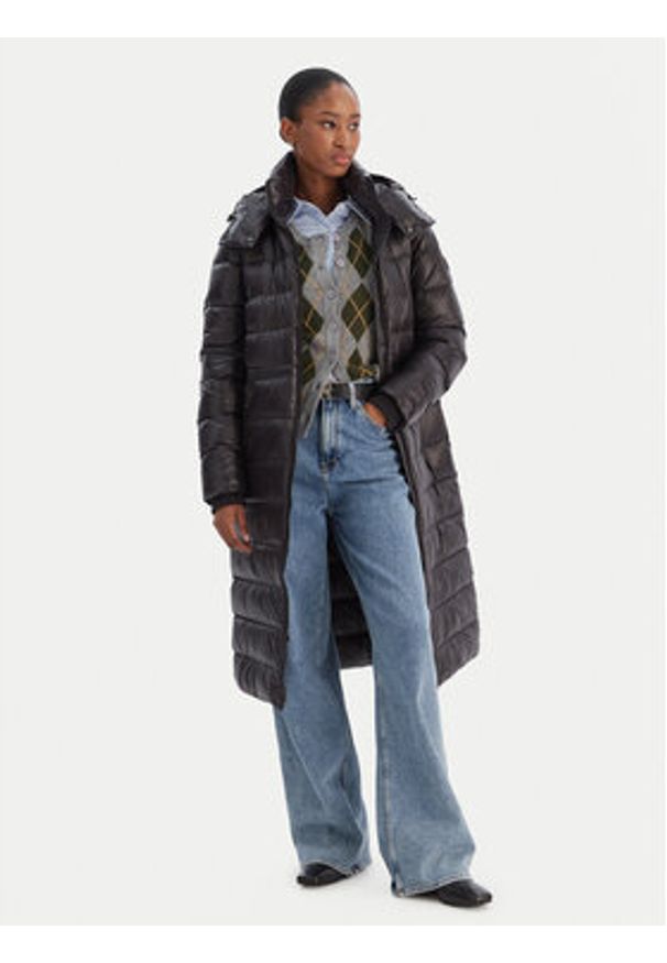 TOMMY HILFIGER - Tommy Hilfiger Kurtka puchowa Gloss WW0WW47356 Czarny Regular Fit. Kolor: czarny. Materiał: syntetyk