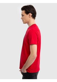 Big-Star - Koszulka męska bawełniana z logo BIG STAR czerwona Flynn 603. Okazja: na co dzień. Kolor: czerwony. Materiał: bawełna. Wzór: nadruk. Styl: casual, klasyczny #5