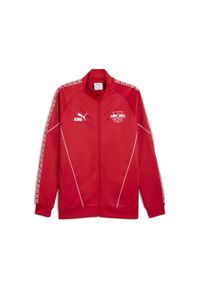 Puma - Męska kurtka RB Leipzig KING Anthem PUMA For All Time Red White. Kolor: czerwony, biały, wielokolorowy. Sport: bieganie