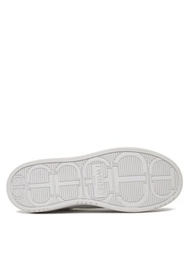TwinSet - TWINSET Sneakersy 232TCP260 Biały. Kolor: biały. Materiał: skóra