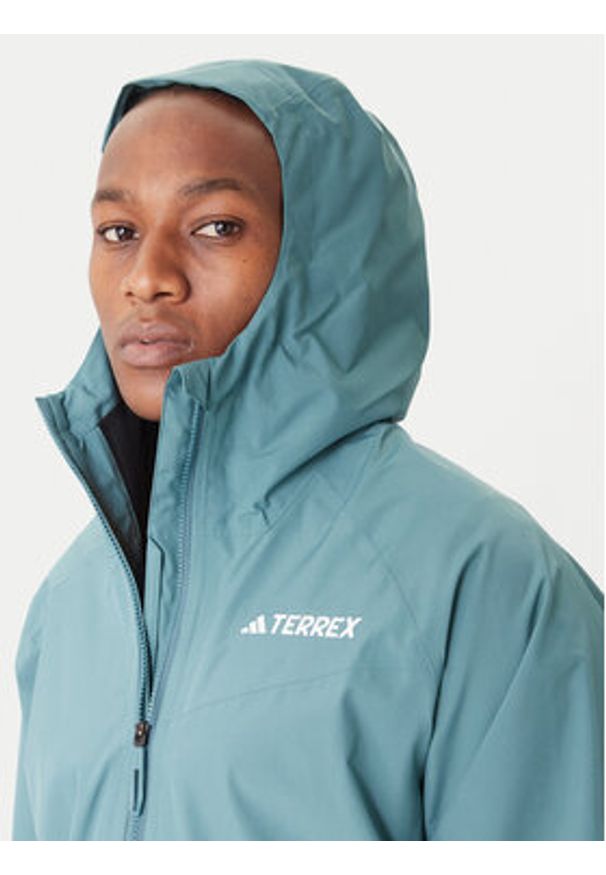 Adidas - adidas Kurtka przeciwdeszczowa Terrex Multi 2L RAIN.RDY JL9774 Zielony Regular Fit. Kolor: zielony. Materiał: syntetyk