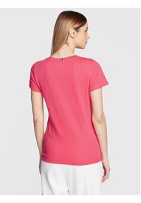TOMMY HILFIGER - Tommy Hilfiger T-Shirt New Crew WW0WW27735 Różowy Regular Fit. Kolor: różowy. Materiał: bawełna #5