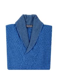 Lanieri Fashion - Niebieski kardigan SW12. Kolor: niebieski. Materiał: akryl, wełna, materiał #1
