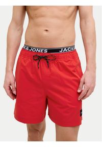 Jack & Jones - Jack&Jones Szorty kąpielowe Maui 12272949 Czerwony Regular Fit. Kolor: czerwony. Materiał: syntetyk