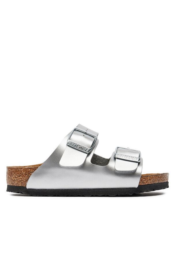 Klapki Birkenstock. Kolor: srebrny