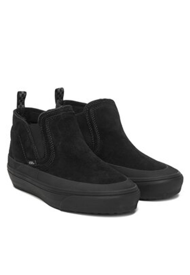 Vans Sneakersy MTE Mid-Slip Insulated VN000DANBLK1 Czarny. Kolor: czarny. Materiał: skóra, zamsz