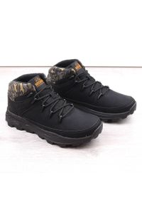 Bustagrip Skórzane buty męskie za kostkę trekkingowe czarne. Wysokość cholewki: za kostkę. Kolor: czarny. Materiał: skóra #3