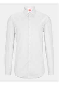 Hugo Koszula Koey 50494500 Biały Slim Fit. Kolor: biały. Materiał: bawełna