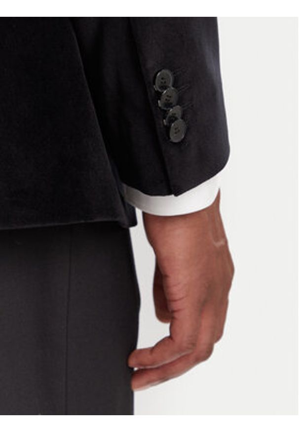 Karl Lagerfeld - KARL LAGERFELD Marynarka 155244 554000 Czarny. Typ kołnierza: dekolt w karo. Kolor: czarny. Materiał: bawełna