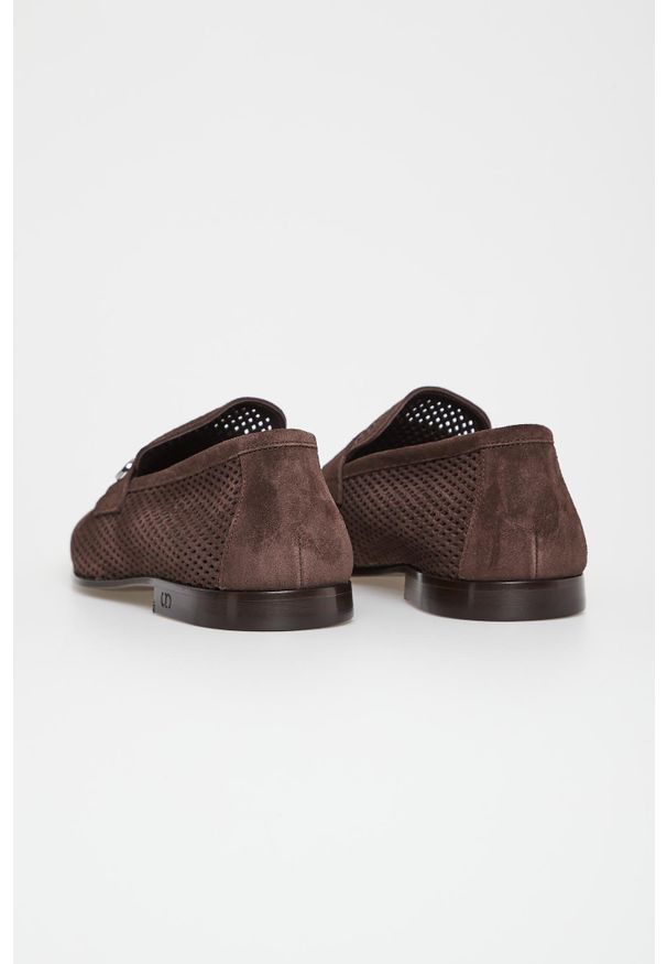 Loafersy męskie zamszowe CESARE CASADEI. Materiał: zamsz