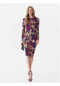 Just Cavalli Sukienka codzienna 79PAO952 JS531 Kolorowy Slim Fit. Okazja: na co dzień. Materiał: wiskoza. Wzór: kolorowy. Typ sukienki: proste. Styl: casual #6