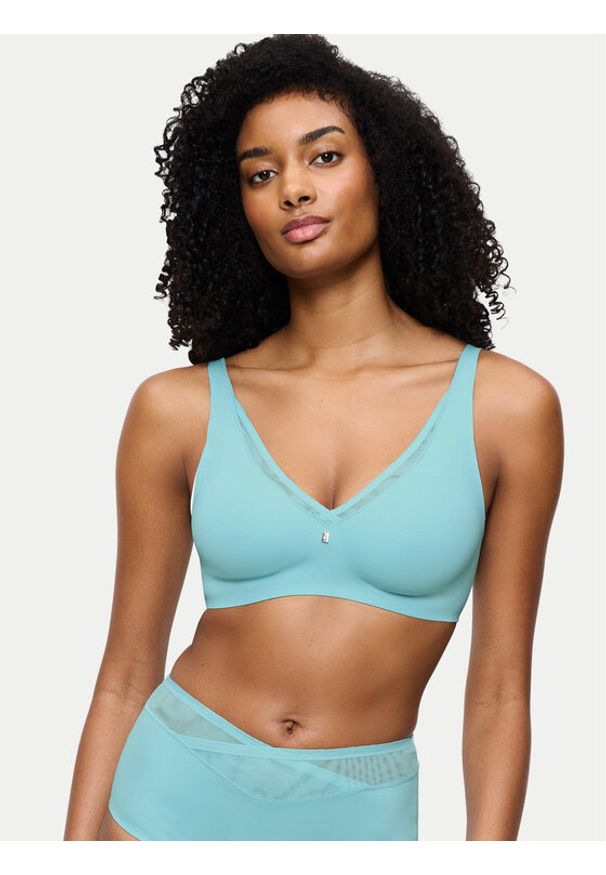 Triumph Biustonosz bezfiszbinowy True Shape Sensation 10218244 Niebieski. Kolor: niebieski. Materiał: syntetyk