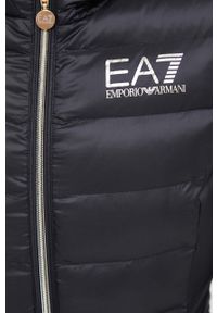 EA7 Emporio Armani kurtka damska kolor czarny przejściowa. Typ kołnierza: kaptur. Kolor: czarny #3