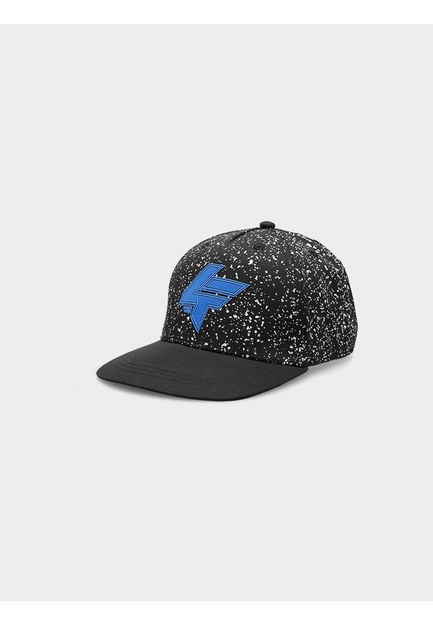 4f - Czapka z daszkiem snapback chłopięca. Kolor: czarny