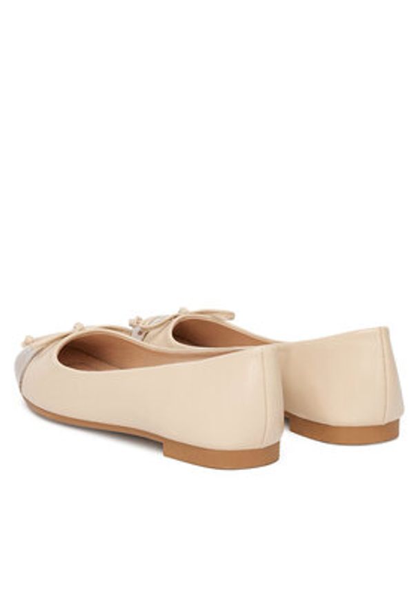 Jenny - JENNY Baleriny WFA3602-2 Beżowy. Kolor: beżowy. Materiał: skóra