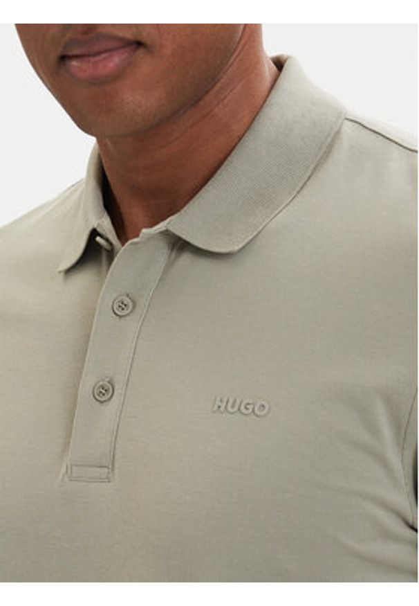 Hugo - HUGO Polo Donos222 50466182 Zielony jasny Regular Fit. Typ kołnierza: polo. Kolor: zielony. Materiał: bawełna