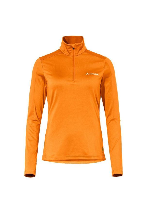 Vaude - Rozpinany polar damski half-zip VAUDE Livigno II. Kolor: pomarańczowy. Materiał: polar. Sezon: zima. Sport: narciarstwo