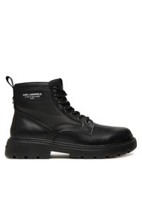 Karl Lagerfeld - KARL LAGERFELD Trapery KL13035 Czarny. Kolor: czarny. Materiał: skóra