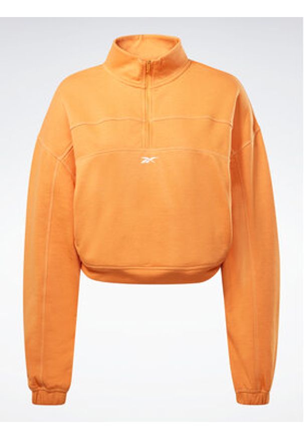 Reebok Bluza Workout Ready HT6043 Pomarańczowy Relaxed Fit. Kolor: pomarańczowy. Materiał: syntetyk, bawełna