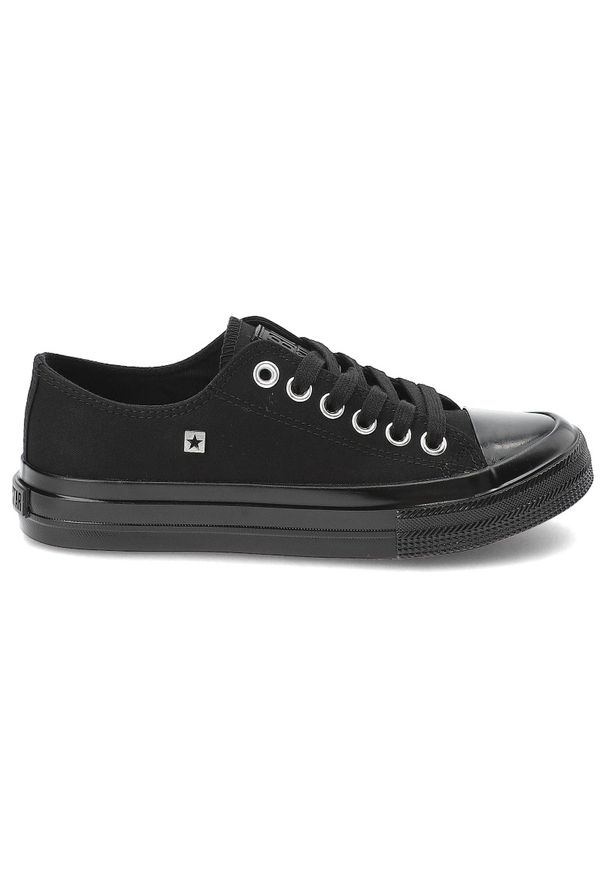 Big-Star - Czarne Trampki Big Star Sportowe Buty Unisex. Okazja: na co dzień. Kolor: czarny. Styl: sportowy