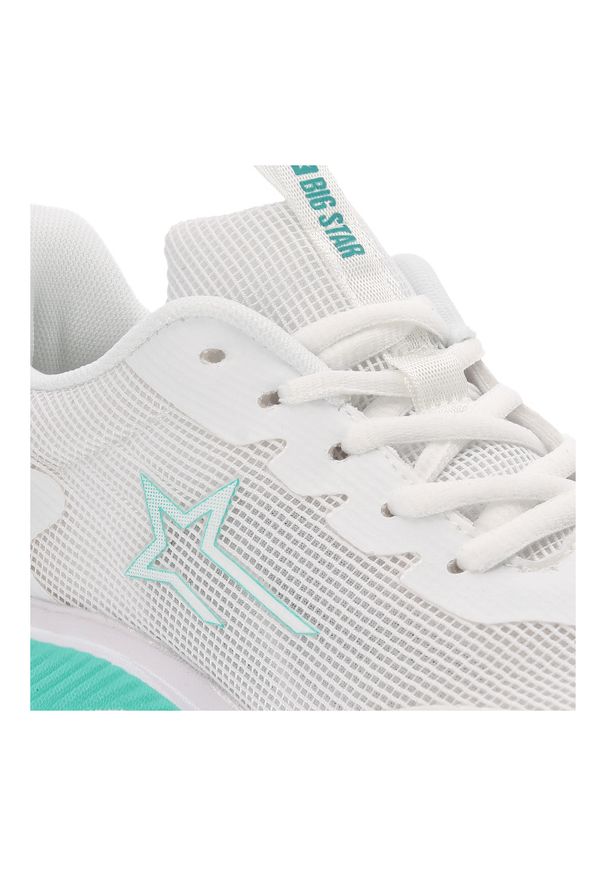 Big-Star - Białe Sneakersy Big Star Sportowe Obuwie Damskie. Kolor: biały. Materiał: materiał
