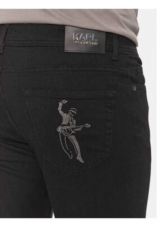 Karl Lagerfeld - KARL LAGERFELD Jeansy 265842 551861 Czarny Slim Fit. Kolor: czarny